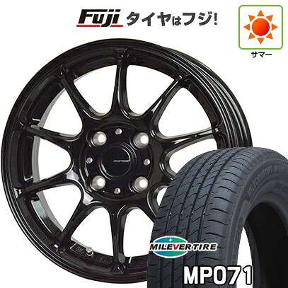 【新品国産車用4穴100】 夏タイヤ ホイール4本セット 185/60R15 ミレバー ミレコンフォート MP071(限定) ホットスタッフ ジースピード G-07 5.5J 15インチ(送料無料)｜フジコーポレーション