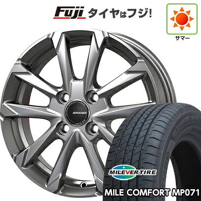 【新品 軽自動車】N-BOX タント スペーシア 夏タイヤ ホイール4本セット 155/65R14 ミレバー ミレコンフォート MP071(限定) コーセイ クレイシズ GC36F 4.5J 14インチ(送料無料)