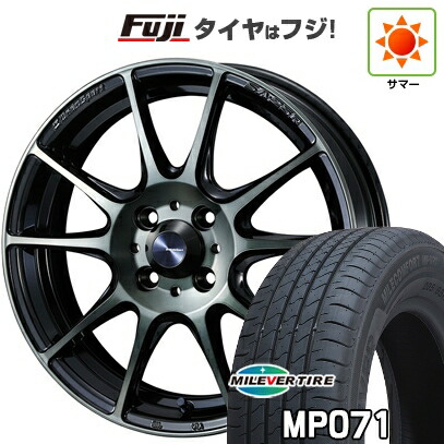 【新品国産車用4穴100】 夏タイヤ ホイール4本セット 185/55R16 ミレバー ミレコンフォート MP071(限定) WEDS ウェッズスポーツ SA-25R 6.5J 16インチ(送料無料)