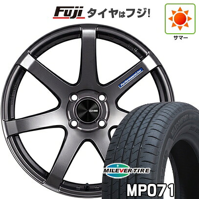 【新品国産車用4穴100】 夏タイヤ ホイール4本セット 185/60R15 ミレバー ミレコンフォート MP071(限定) ENKEI エンケイ PerformanceLine PF07 6J 15インチ(送料無料)｜フジコーポレーション