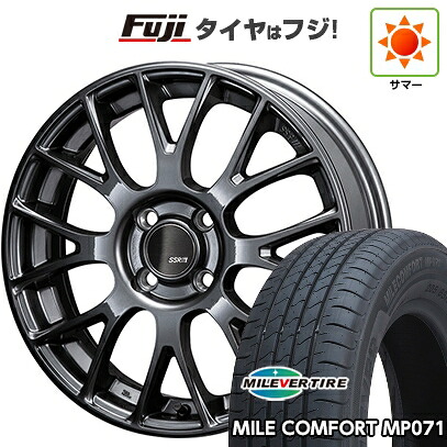 【新品国産車用4穴100】 夏タイヤ ホイール4本セット 185/55R16 ミレバー ミレコンフォート MP071(限定) SSR GT GTV04 6J 16インチ(送料無料)