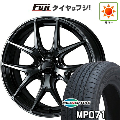 【新品国産車用4穴100】 夏タイヤ ホイール4本セット 185/55R16 ミレバー ミレコンフォート MP071(限定) WEDS ウェッズスポーツ SA-01R 6.5J 16インチ(送料無料)