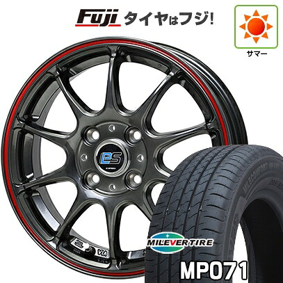【新品国産車用4穴100】 夏タイヤ ホイール4本セット 185/60R15 ミレバー ミレコンフォート MP071(限定) ホットスタッフ ジースピード es-01 5.5J 15インチ(送料無料)｜フジコーポレーション 47,220円
