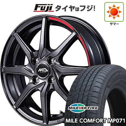【新品 軽自動車】ハスラー デリカミニ(4WD) 夏タイヤ ホイール4本セット 165/60R15 ミレバー ミレコンフォート MP071(限定) MID WHEELS RX810 アクティブブラック 4.5J 15インチ(送料無料)