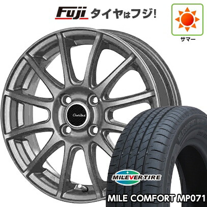 【新品国産車用4穴100】 夏タイヤ ホイール4本セット 185/65R15 ミレバー ミレコンフォート MP071(限定) テクノピア カリテス S12 5.5J 15インチ(送料無料)|フジコーポレーション