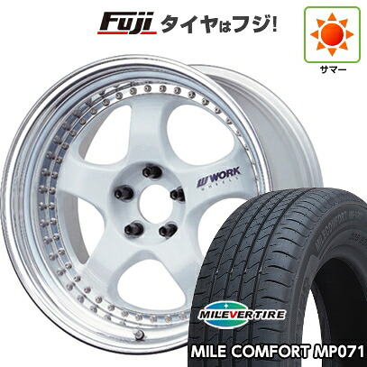 【新品国産車用4穴100】 夏タイヤ ホイール4本セット 185/55R16 ミレバー ミレコンフォート MP071(限定) WORK ワーク マイスター S1 3P 6.5J 16インチ(送料無料)｜フジコーポレーション