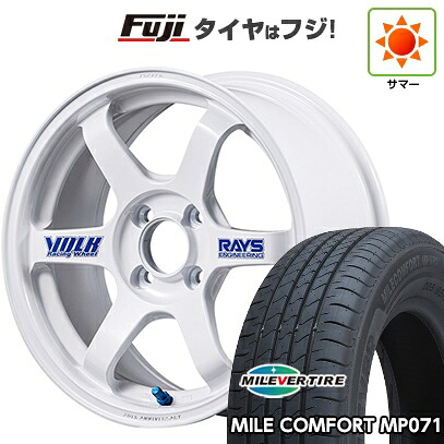 【新品国産車用4穴100】 夏タイヤ ホイール4本セット 185/65R15 ミレバー ミレコンフォート MP071(限定) RAYS レイズ ボルクレーシング TE37 ソニック 30th ステッカーVer 6J 15インチ(送料無料)
