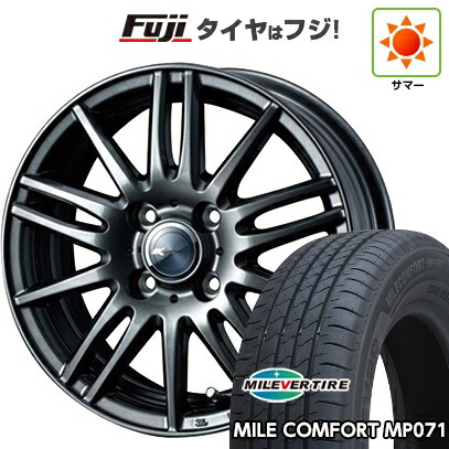 【新品 軽自動車】N-BOX タント スペーシア 夏タイヤ ホイール4本セット 155/65R14 ミレバー ミレコンフォート MP071(限定) WEDS ウェッズ ザミック ティート 4.5J 14インチ(送料無料)|フジコーポレーション