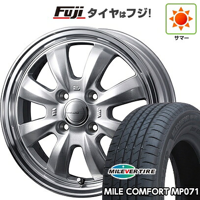 【新品 軽自動車】ハスラー デリカミニ(4WD) 夏タイヤ ホイール4本セット 165/60R15 ミレバー ミレコンフォート MP071(限定) WEDS ウェッズ グラフト 8S 4.5J 15インチ(送料無料)