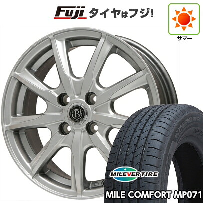 【新品 軽自動車】ハスラー デリカミニ(4WD) 夏タイヤ ホイール4本セット 165/60R15 ミレバー ミレコンフォート MP071(限定) ブランドルライン ボレアノ9 メタリックグレー 4.5J 15インチ(送料無料)