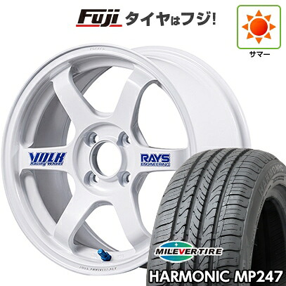 【新品 軽自動車】エブリイワゴン 夏タイヤ ホイール4本セット 165/50R15 ミレバー ハーモニック MP247(限定) RAYS レイズ ボルクレーシング TE37 ソニック 30th ステッカーVer 5.5J 15インチ(送料無料)｜フジコーポレーション