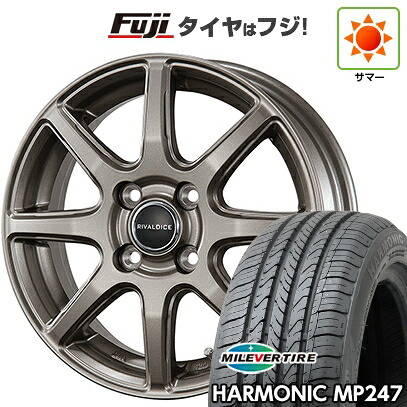 【新品 軽自動車】 夏タイヤ ホイール4本セット 165/55R14 ミレバー ハーモニック MP247(限定) トピー リヴァルダイス 01【限定】 4.5J 14インチ(送料無料) 31,200円