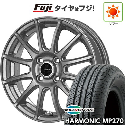【新品国産車用4穴100】 夏タイヤ ホイール4本セット 185/55R15 ミレバー ハーモニック MP270(限定) テクノピア カリテス S12 5.5J 15インチ(送料無料)|フジコーポレーション