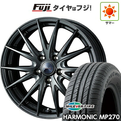 【新品国産車用4穴100】 夏タイヤ ホイール4本セット 195/55R16 ミレバー ハーモニック MP270(限定) WEDS ウェッズ ヴェルバ スポルトII 6J 16インチ(送料無料)|フジコーポレーション