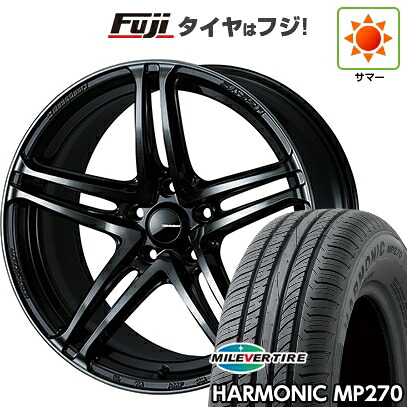 【新品国産車用4穴100】 夏タイヤ ホイール4本セット 185/55R15 ミレバー ハーモニック MP270(限定) WEDS ウェッズスポーツ SA-52R 6J 15インチ(送料無料)