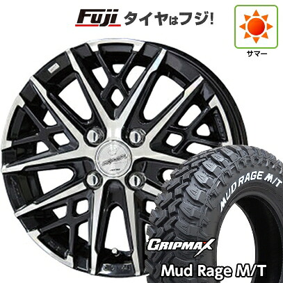 【新品】プロボックス/サクシード(リフトアップ) 夏タイヤ ホイール4本セット 185R14C 102/100Q グリップマックス マッドレイジM/T RWL(限定) 共豊 スマック グレイヴ【限定】 5J 14インチ(送料無料)