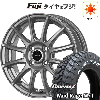 【新品】プロボックス/サクシード(リフトアップ) 夏タイヤ ホイール4本セット 185R14C 102/100Q グリップマックス マッドレイジM/T RWL(限定) テクノピア カリテス S12 5.5J 14インチ(送料無料)