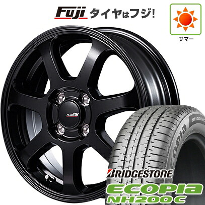 【新品 軽自動車】N-BOX タント スペーシア 夏タイヤ ホイール4本セット 165/55R15 ブリヂストン エコピア NH200 C MID WHEELS MID RACING R07 タイプS 5J 15インチ(送料無料)|フジコーポレーション