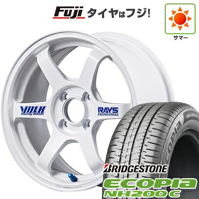 【新品 軽自動車】N-BOX タント スペーシア 夏タイヤ ホイール4本セット 165/55R15 ブリヂストン エコピア NH200 C RAYS レイズ ボルクレーシング TE37 ソニック 30th ステッカーVer 5.5J 15インチ(送料無料)|フジコーポレーション