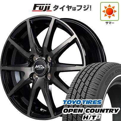 【新品 軽自動車】タフト ソリオ 夏タイヤ ホイール4本セット 165/65R15 トーヨー オープンカントリー H/TII ホワイトリボン MID WHEELS DR-02 4.5J 15インチ(送料無料)