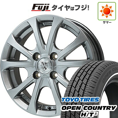 【新品 軽自動車】タフト ソリオ 夏タイヤ ホイール4本セット 165/65R15 トーヨー オープンカントリー H/TII ホワイトリボン ビッグウエイ TRG-バーンII 4.5J 15インチ(送料無料)