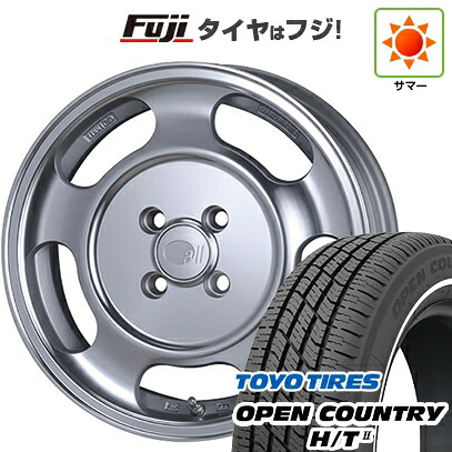 【新品 軽自動車】タフト ソリオ 夏タイヤ ホイール4本セット 165/65R15 トーヨー オープンカントリー H/TII ホワイトリボン ENKEI エンケイ all オールセブンティーン 5J 15インチ(送料無料)
