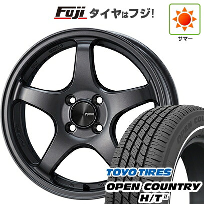 【新品 軽自動車】タフト ソリオ 夏タイヤ ホイール4本セット 165/65R15 トーヨー オープンカントリー H/TII ホワイトリボン ENKEI エンケイ PerformanceLine PF05 5J 15インチ(送料無料)