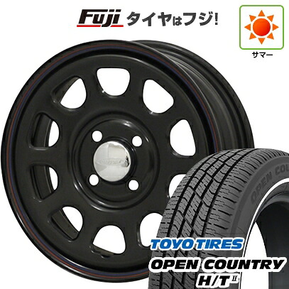 【新品 軽自動車】タフト ソリオ 夏タイヤ ホイール4本セット 165/65R15 トーヨー オープンカントリー H/TII ホワイトリボン モリタ デイトナズ G2 5J 15インチ(送料無料)
