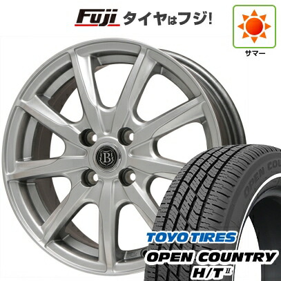【新品 軽自動車】タフト ソリオ 夏タイヤ ホイール4本セット 165/65R15 トーヨー オープンカントリー H/TII ホワイトリボン ブランドルライン ボレアノ9 メタリックグレー 4.5J 15インチ(送料無料)