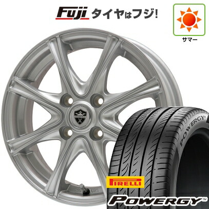 【新品】フィット 夏タイヤ ホイール4本セット 185/60R15 ピレリ パワジー エルベ エステローザ MZV シルバー 6J 15インチ(送料無料)