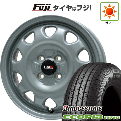 【新品】プロボックス/サクシード(リフトアップ) 夏タイヤ ホイール4本セット 185/80R14 102/100N ブリヂストン エコピア R710 レアマイスター LMG OFF-STYLE(グレー) 5J 14インチ(送料無料) 53,820円