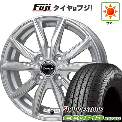 【新品】プロボックス/サクシード(リフトアップ) 夏タイヤ ホイール4本セット 185/80R14 102/100N ブリヂストン エコピア R710 ホットスタッフ エクスターST 5J 14インチ(送料無料)｜フジコーポレーション