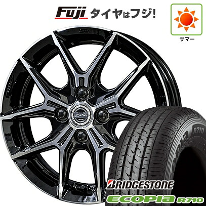 【新品】プロボックス/サクシード(リフトアップ) 夏タイヤ ホイール4本セット 185/80R14 102/100N ブリヂストン エコピア R710 共豊 スマック +EK M1 5J 14インチ(送料無料)｜フジコーポレーション