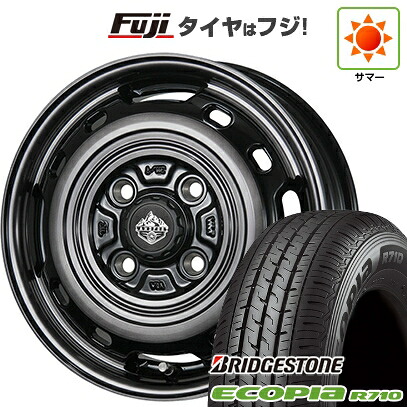 【新品】プロボックス/サクシード(リフトアップ) 夏タイヤ ホイール4本セット 185/80R14 102/100N ブリヂストン エコピア R710 トピー ランドフット XFG 数量限定 5J 14インチ(送料無料)
