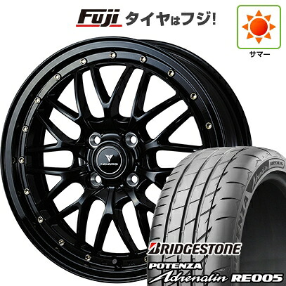 【新品 軽自動車】 夏タイヤ ホイール4本セット 165/50R16 ブリヂストン ポテンザ アドレナリン RE005 WEDS ウェッズ ノヴァリス アセット M1 5J 16インチ(送料無料)