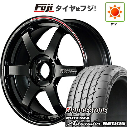 【新品 軽自動車】N-BOX タント スペーシア 夏タイヤ ホイール4本セット 165/55R15 ブリヂストン ポテンザ アドレナリン RE005 RAYS レイズ ボルクレーシング TE37 ソニック TIME ATTACK EDITION 5.5J 15インチ(送料無料)｜フジコーポレーション