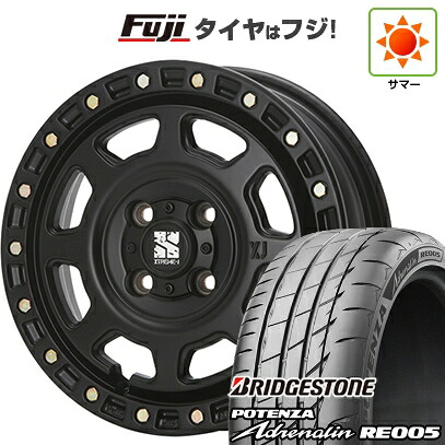 【新品 軽自動車】N-BOX タント スペーシア 夏タイヤ ホイール4本セット 165/55R15 ブリヂストン ポテンザ アドレナリン RE005 MLJ エクストリームJ XJ07 4.5J 15インチ(送料無料)
