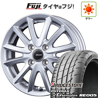 【新品 軽自動車】N-BOX タント スペーシア 夏タイヤ ホイール4本セット 165/55R15 ブリヂストン ポテンザ アドレナリン RE005 コーセイ クレイシズ VS6 4.5J 15インチ(送料無料)