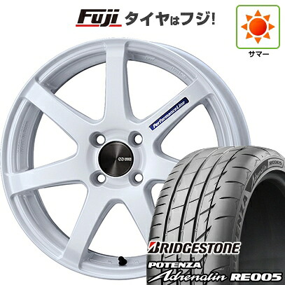 【新品 軽自動車】N-BOX タント スペーシア 夏タイヤ ホイール4本セット 165/55R15 ブリヂストン ポテンザ アドレナリン RE005 ENKEI エンケイ PerformanceLine PF07 COLORS 5J 15インチ(送料無料)｜フジコーポレーション