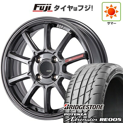 【新品 軽自動車】N-BOX タント スペーシア 夏タイヤ ホイール4本セット 165/55R15 ブリヂストン ポテンザ アドレナリン RE005 SSR GT GTV05 5J 15インチ(送料無料)｜フジコーポレーション