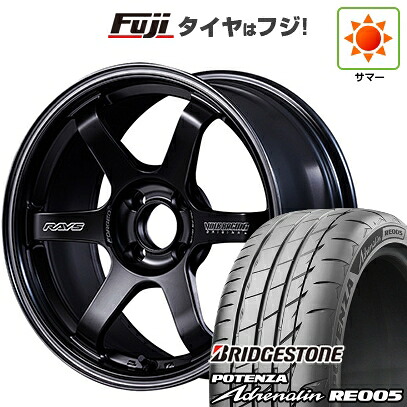 【新品 軽自動車】N-BOX タント スペーシア 夏タイヤ ホイール4本セット 165/55R15 ブリヂストン ポテンザ アドレナリン RE005 RAYS レイズ ボルクレーシング TE37 ソニック Black Shadow LTD. 5J 15インチ(送料無料)