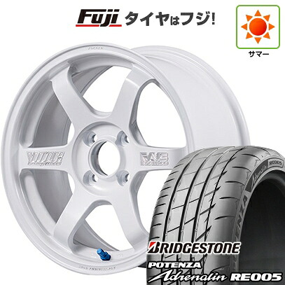 【新品 軽自動車】N-BOX タント スペーシア 夏タイヤ ホイール4本セット 165/55R15 ブリヂストン ポテンザ アドレナリン RE005 RAYS レイズ ボルクレーシング TE37 ソニック 30th マシニングVer 5.5J 15インチ(送料無料)