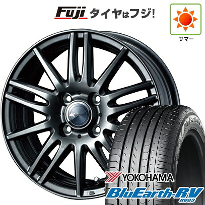 【パンク保証付き】【新品国産車用4穴100】 夏タイヤ ホイール4本セット 185/60R15 ヨコハマ ブルーアース RV-03 WEDS ウェッズ ザミック ティート 5.5J 15インチ(送料無料)|フジコーポレーション