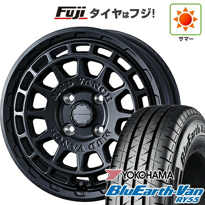 【新品】プロボックス/サクシード(リフトアップ) 夏タイヤ ホイール4本セット 185/80R14 102/100N ヨコハマ ブルーアース Van RY55 WEDS ウェッズアドベンチャー マッドヴァンス X タイプF 5J 14インチ(送料無料)
