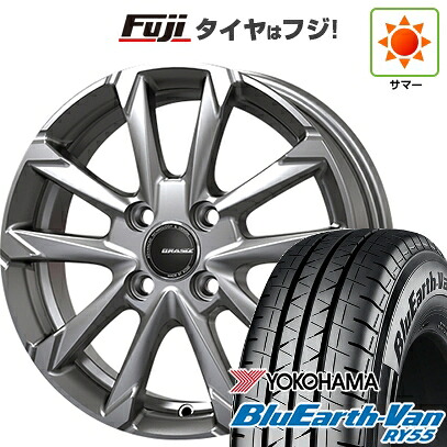 【新品】プロボックス/サクシード(リフトアップ) 夏タイヤ ホイール4本セット 185/80R14 102/100N ヨコハマ ブルーアース Van RY55 コーセイ クレイシズ GC36F 5J 14インチ(送料無料)｜フジコーポレーション 61,050円