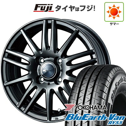 【新品 軽自動車】軽トラ 軽バン 夏タイヤ ホイール4本セット 145/80R12 80/78N ヨコハマ ブルーアース Van RY55 WEDS ウェッズ ザミック ティート 4J 12インチ(送料無料)｜フジコーポレーション