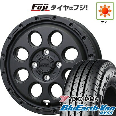 【新品】プロボックス/サクシード(160系) 夏タイヤ ホイール4本セット 155/80R14 88/86N ヨコハマ ブルーアース Van RY55 ホットスタッフ マッドクロス リーコン 5J 14インチ(送料無料)