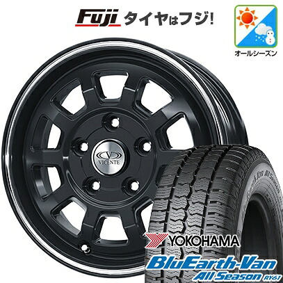 【新品】プロボックス/サクシード(160系) オールシーズンタイヤ ホイール4本セット 155/80R14 88/86N ヨコハマ ブルーアース Van RY61 オールシーズン WEDS ウェッズ ヴィセンテ 06 PS 5J 14インチ(送料無料)