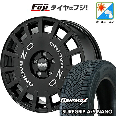 【新品】ライズ/ロッキー（ガソリン） オールシーズンタイヤ ホイール4本セット 195/60R17 グリップマックス シュアグリップ オールシーズン ナノ(限定) OZ ラリーレーシング 7J 17インチ(送料無料)