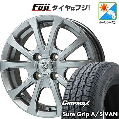 【新品】プロボックス/サクシード(160系) オールシーズンタイヤ ホイール4本セット 155R14C 88/86T グリップマックス シュアグリップ オールシーズン Van(限定2024年製) ビッグウエイ TRG-バーンII 5J 14インチ(送料無料)